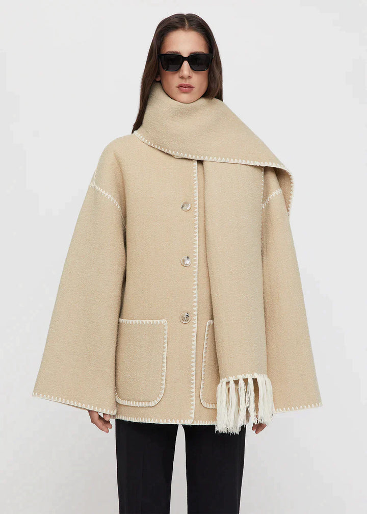 Elegant Scarf jacka Dam varm