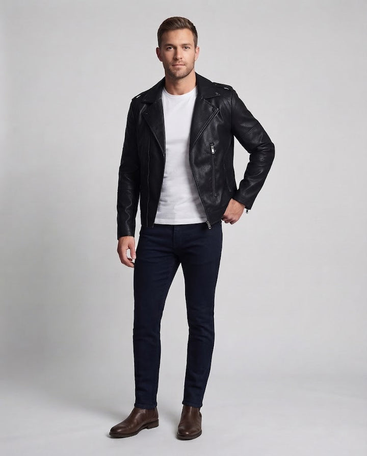 Herr Fashion Biker Jacka