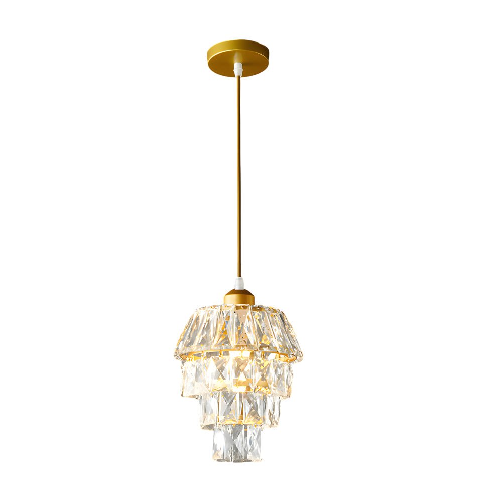 [Öppen Låda] Mini Kristall Hängande Lampa Modern Metall Taklampa