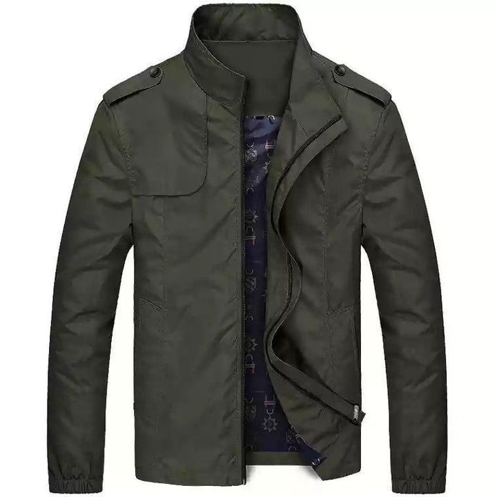 Herr lätt Field Blouson i slim passform med ståkrage och Axel locks
