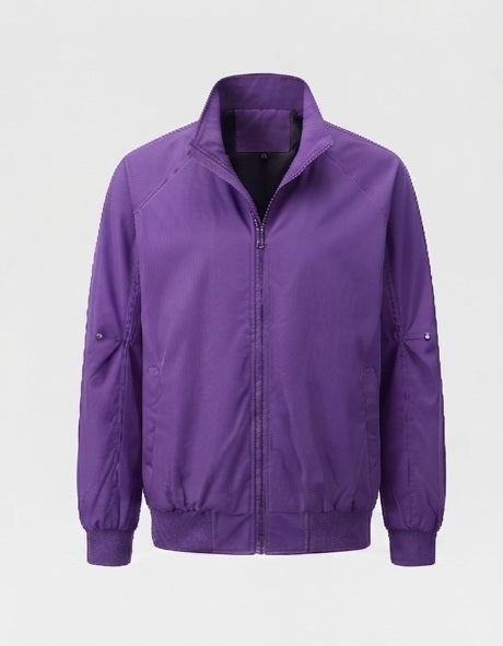 Herr Lätt Urban Blouson med Standing Krage, Elastisk Fåll, och Ärm Ficka