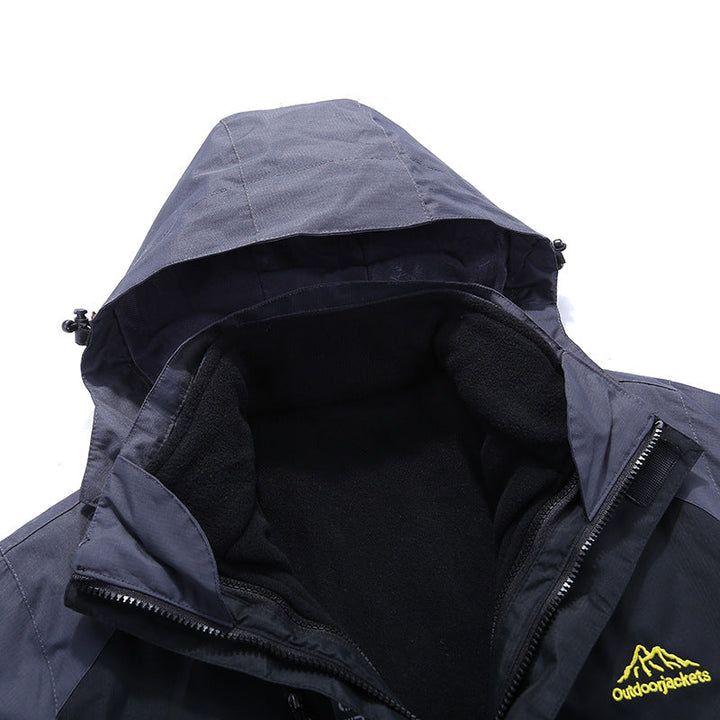 Unisex vattentät andningsbar utomhusjacka med Removable huva och Multi-Function fickor