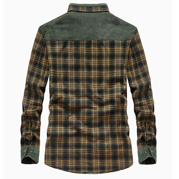 Herr Patterned Flanell Jacka med Fleecefoder