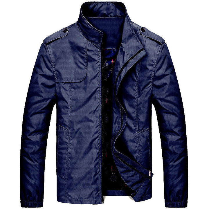 Herr lätt Field Blouson i slim passform med ståkrage och Axel locks