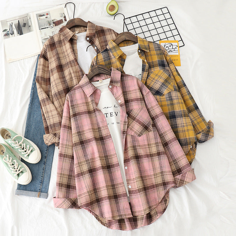 Unisex rutig flannel shirt jacka i oversized passform med chest pocket