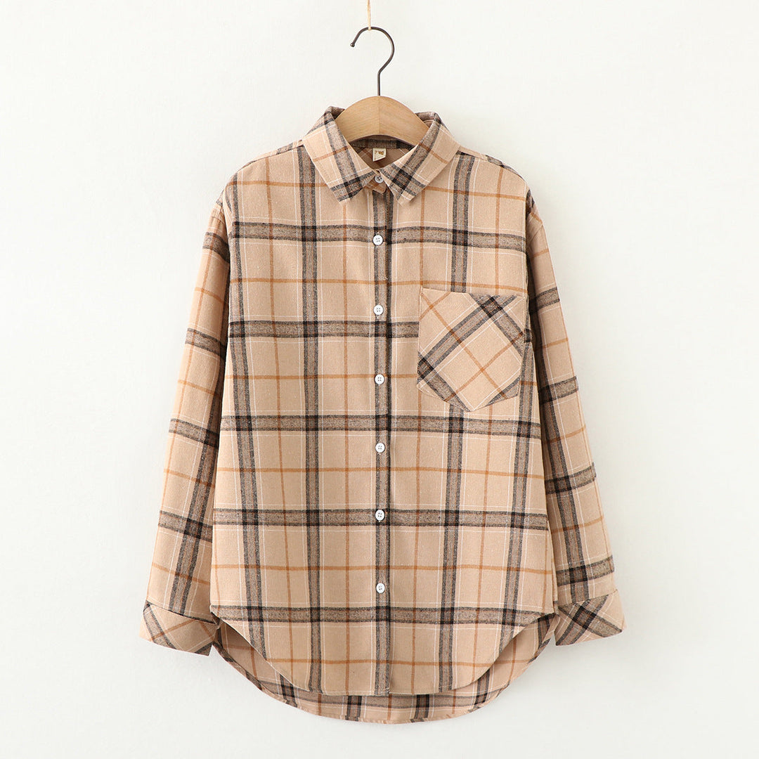 Unisex rutig flannel shirt jacka i oversized passform med chest pocket