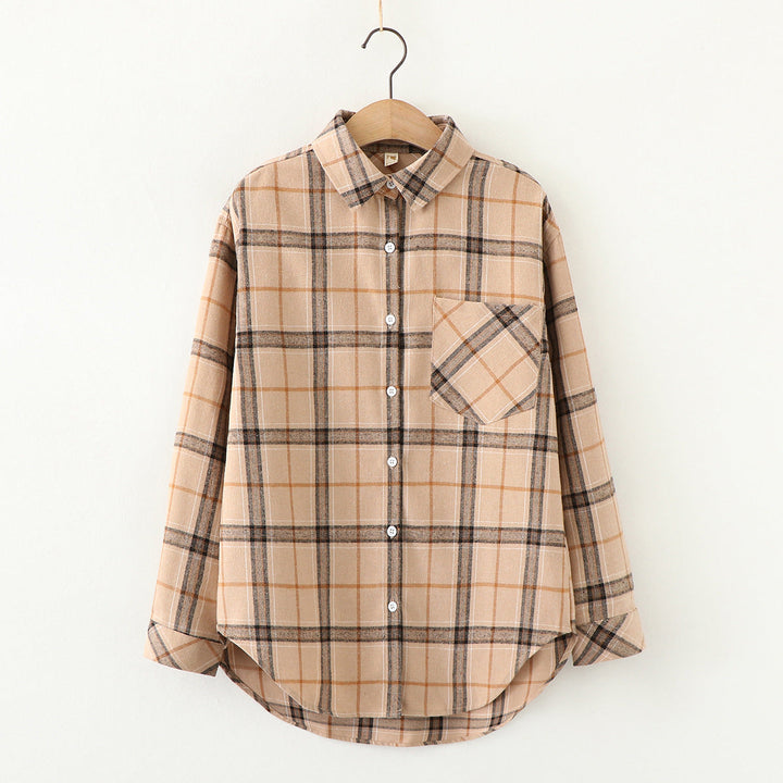 Unisex rutig flannel shirt jacka i oversized passform med chest pocket