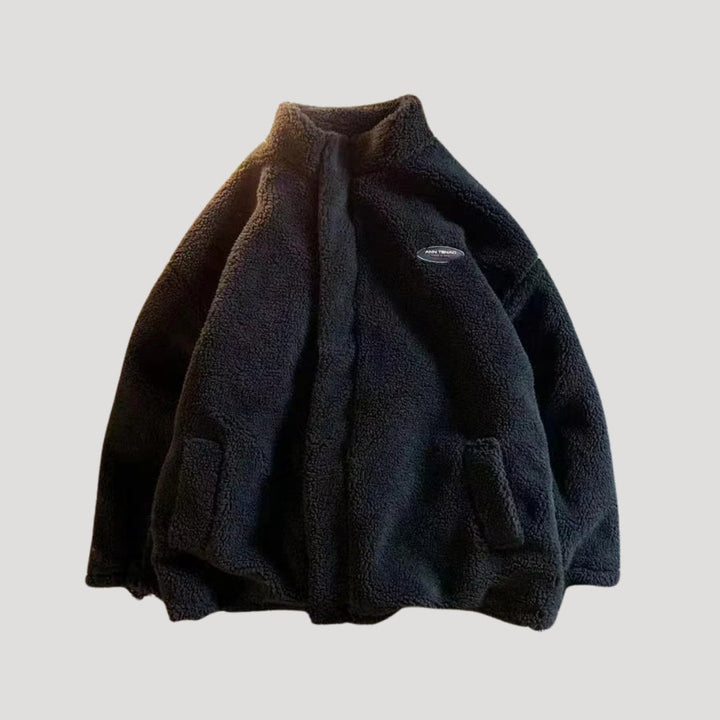 | Dam vändbar fleece jacka med heart motif