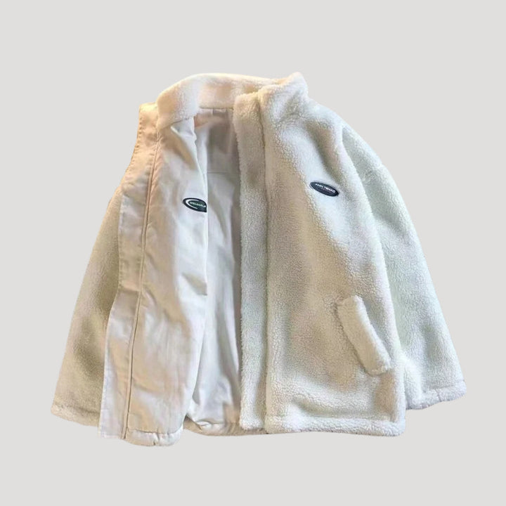 | Dam vändbar fleece jacka med heart motif