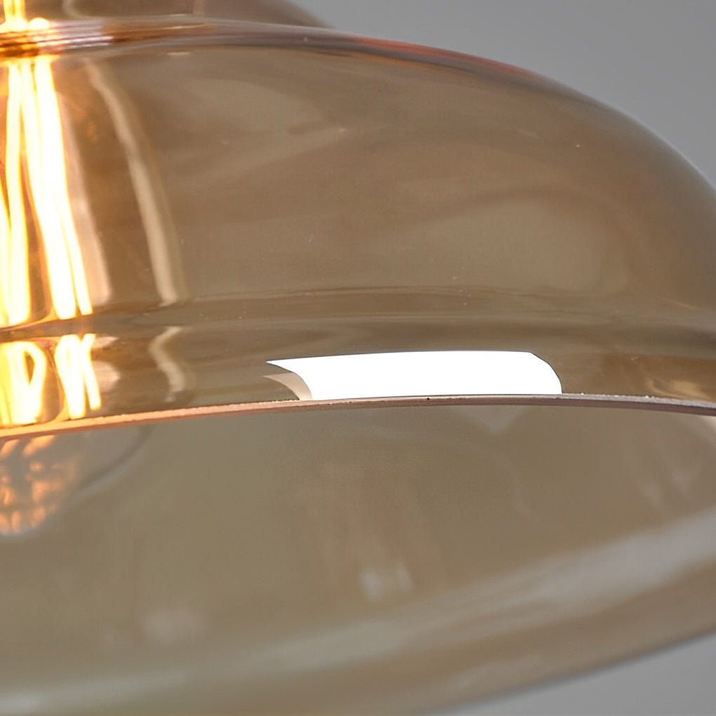 [Öppen Låda] Retro Kreativ Glas Elektropläterad Rökgrå Industriell Pendellampa