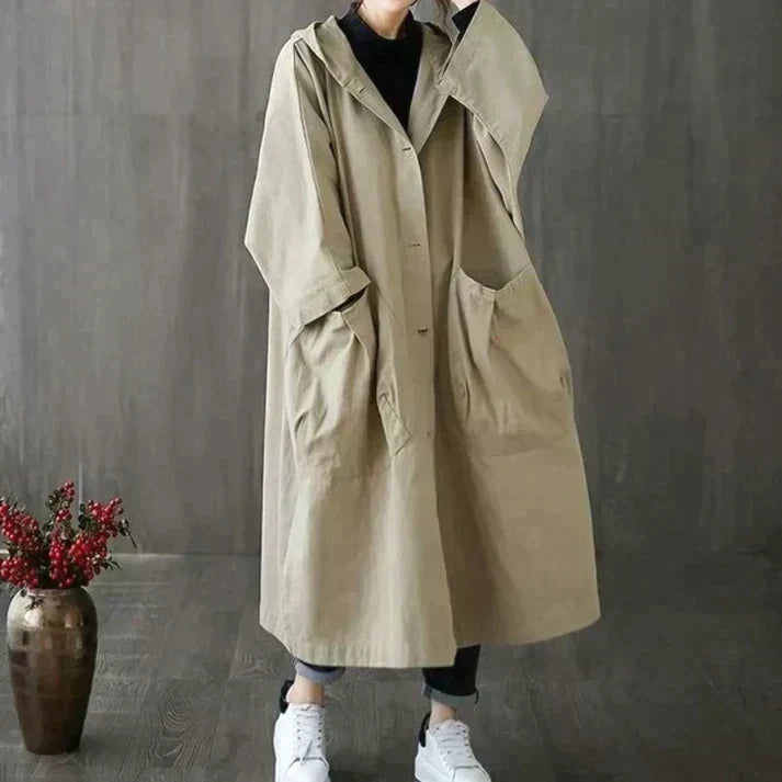 | oversize trenchkappa för en modern och bekväm stil