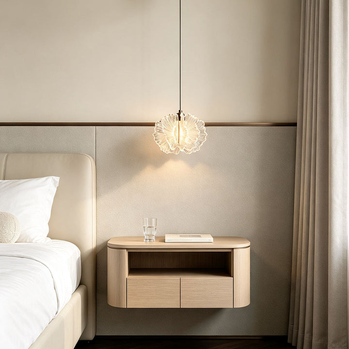 Petal Pendant Light Fransk Grädde-Stil Justerbar Taklampa