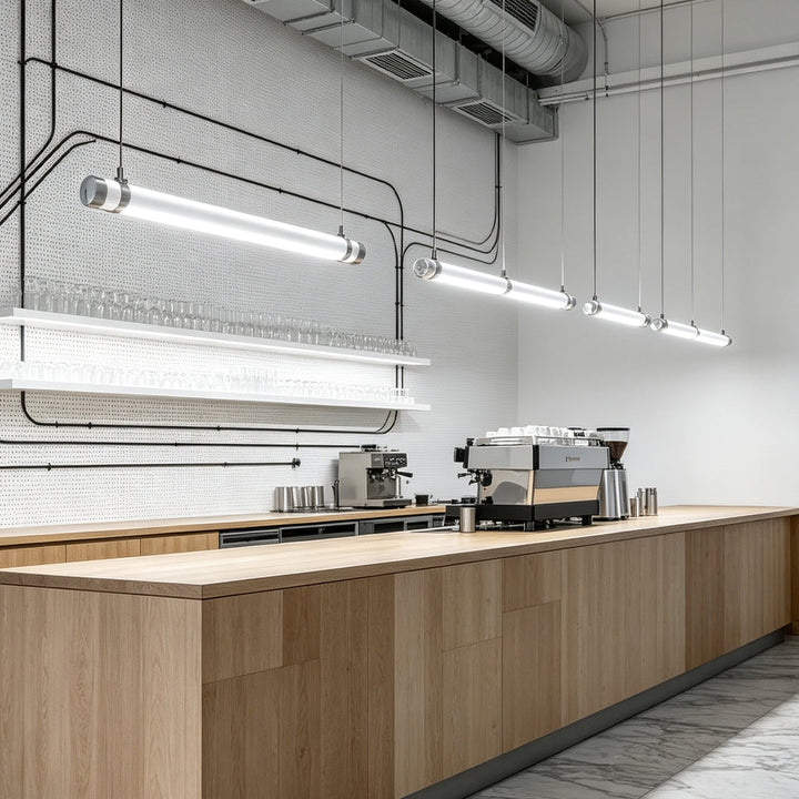 Rund Linjär Pendellampa LED Metall Integrerat Ram Taklampa