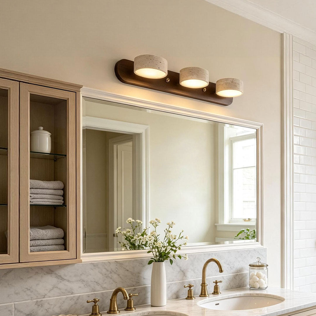 Vanity Bar Light Sconce Japansk Vintage Travertin LED Lampa