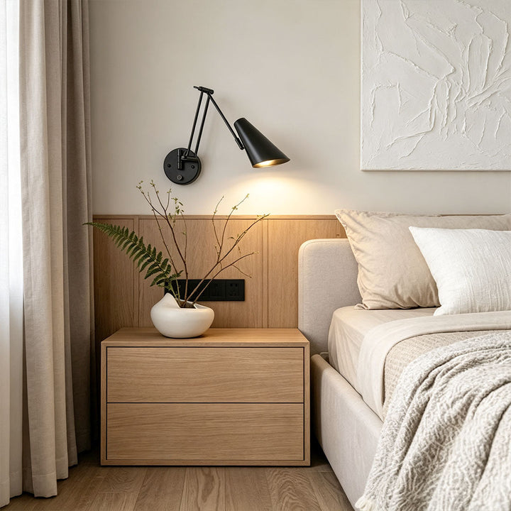 Justerbar Swing Arm Vägglampa Nordisk Minimalistisk LED-lampa