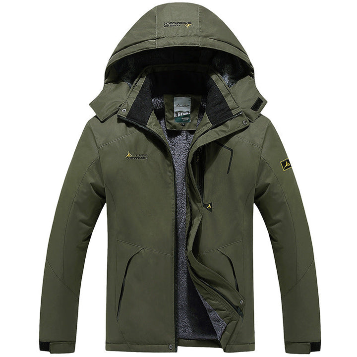 Herr flerafunktionell softshell utomhusjacka med fleecefoder och avtagbar huva