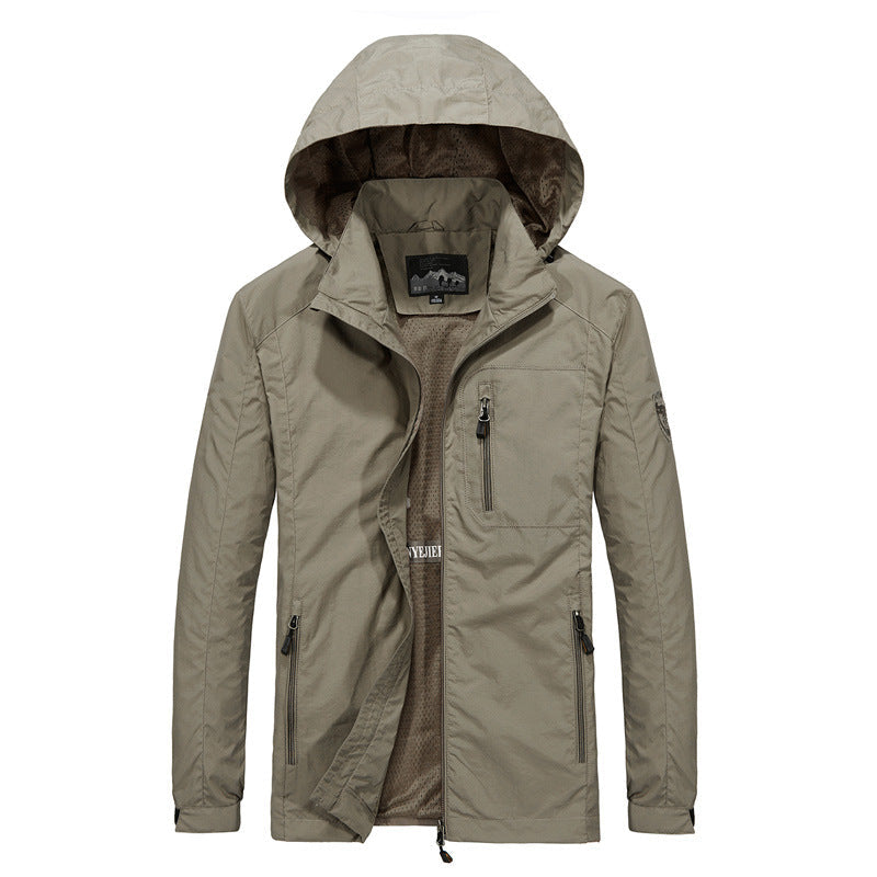 Herr ventilerande softshell Hybrid Jacka med huva, Micro fleecefoder och Dragkedja bröstficka