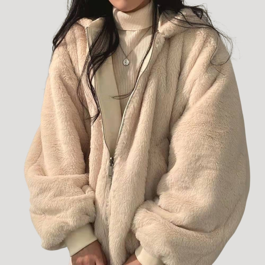 | Dam Sherpa Fleece vinter Teddy Kappa