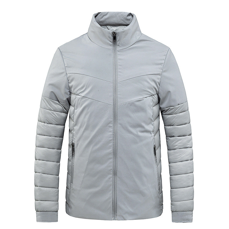 Herr Lätt Termisk Quiltad Jacka med Softshell Yttre Material