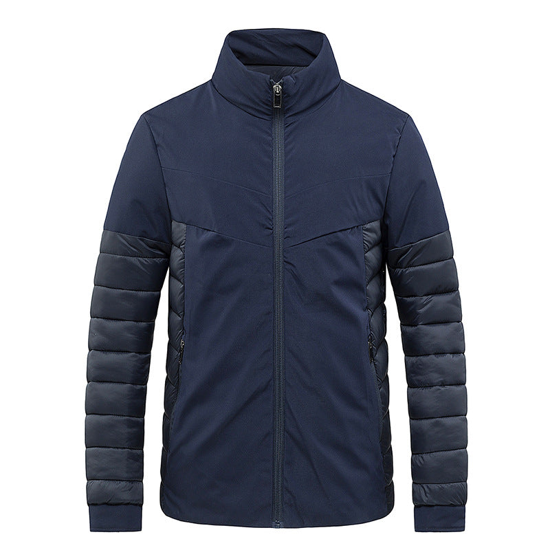 Herr Lätt Termisk Quiltad Jacka med Softshell Yttre Material