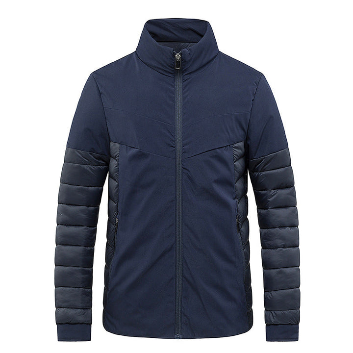 Herr Lätt Termisk Quiltad Jacka med Softshell Yttre Material
