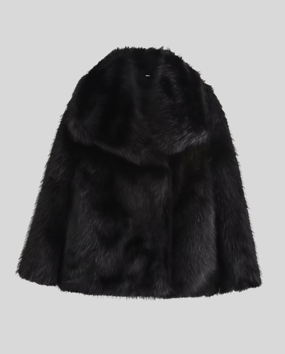 Faux-Fur Shawl Krage Jacka