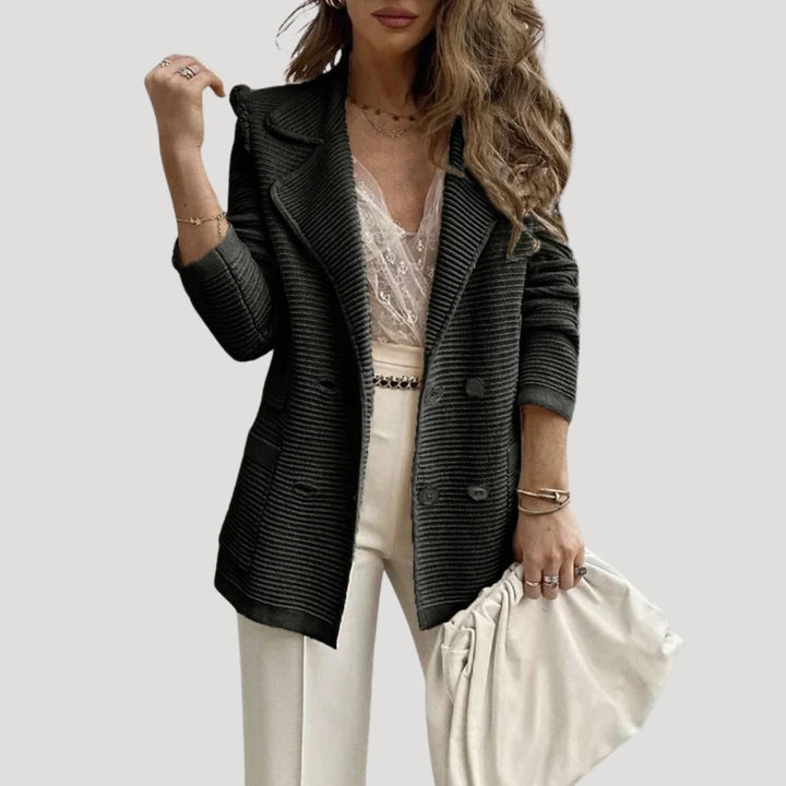 Ribbad Dubbel Blazer Jacka