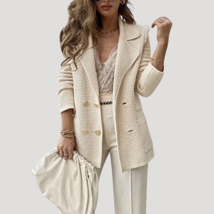 Ribbad Dubbel Blazer Jacka