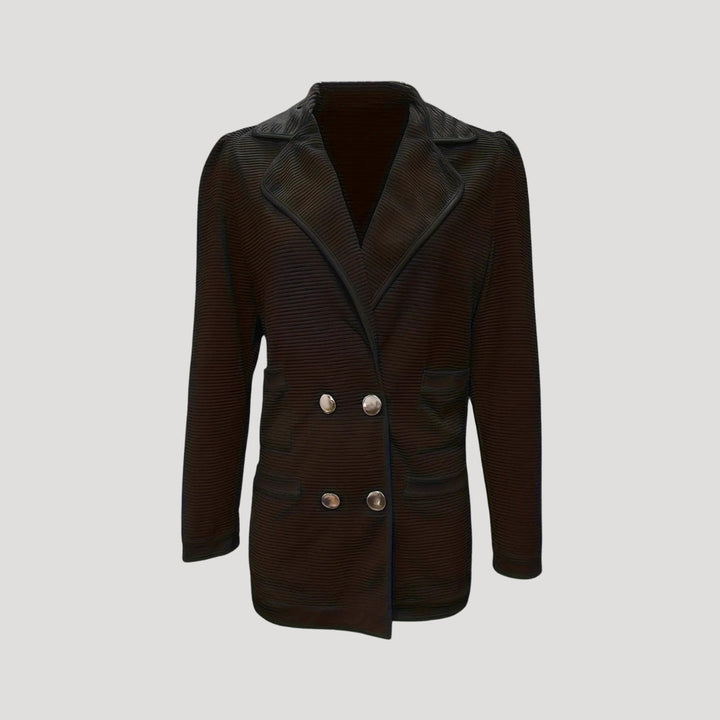 Ribbad Dubbel Blazer Jacka