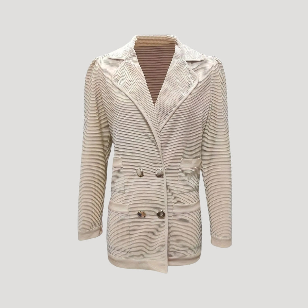 Ribbad Dubbel Blazer Jacka