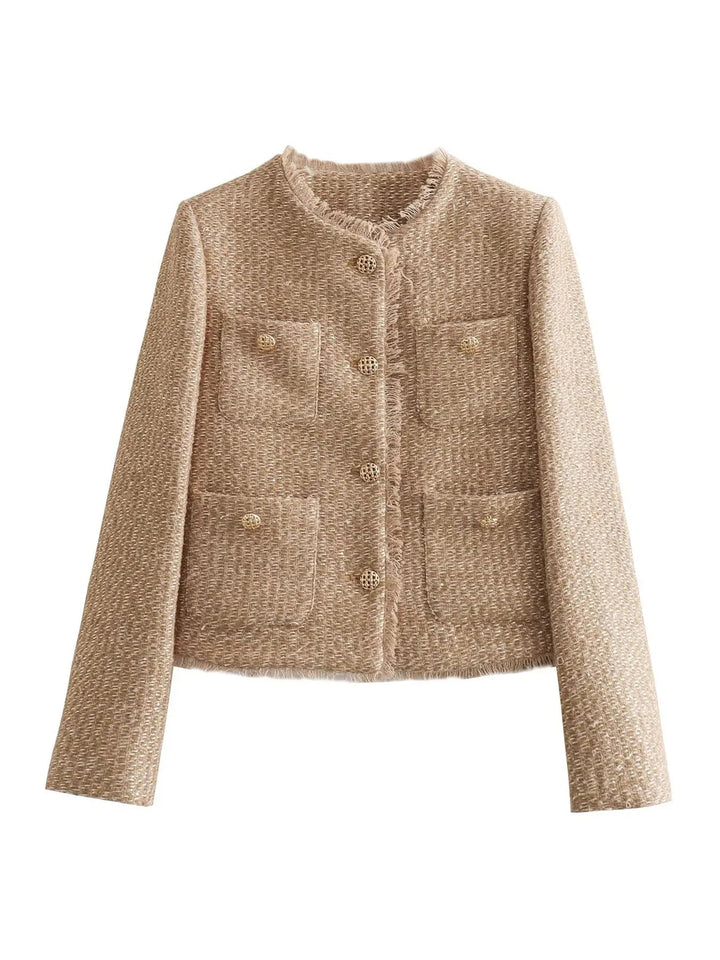 | Jacka med two pieces med knappar och fickor