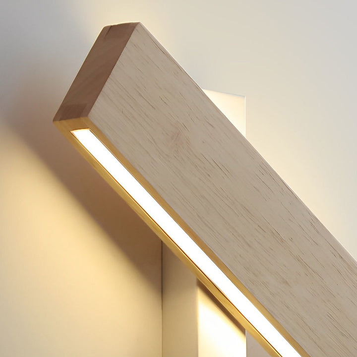 [Öppen Låda] Rotera Minimalistisk Rektangulär Trä LED Vägglampa Väggbelysning Armatur