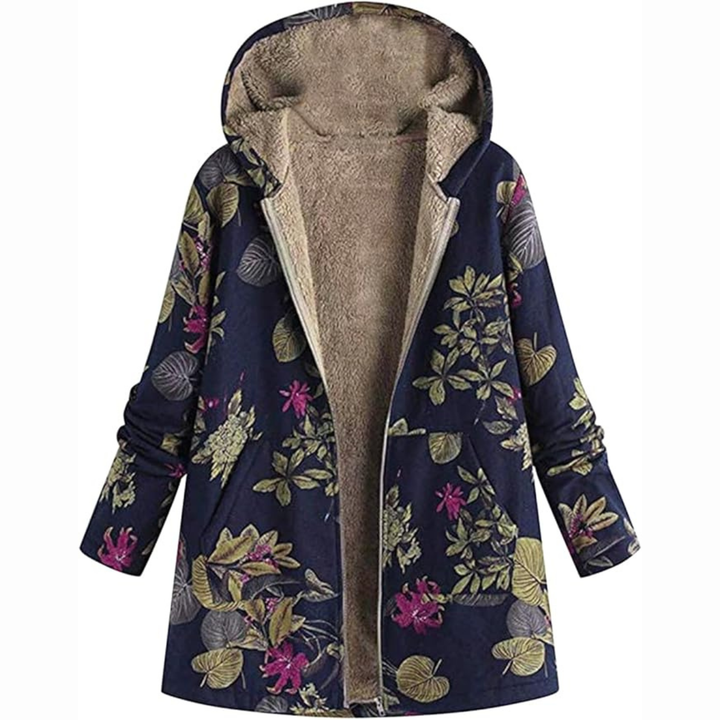 | Fleece-lined med huva Jacka väst med Avslappnad Passform