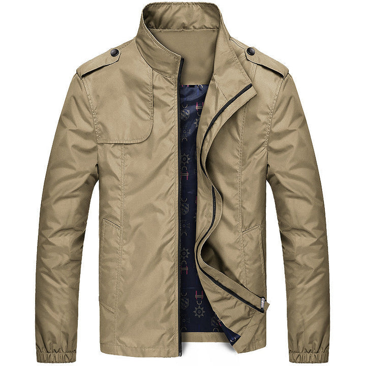 Herr lätt Field Blouson i slim passform med ståkrage och Axel locks