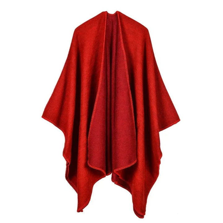 | värmer Poncho med Flowing Skärning