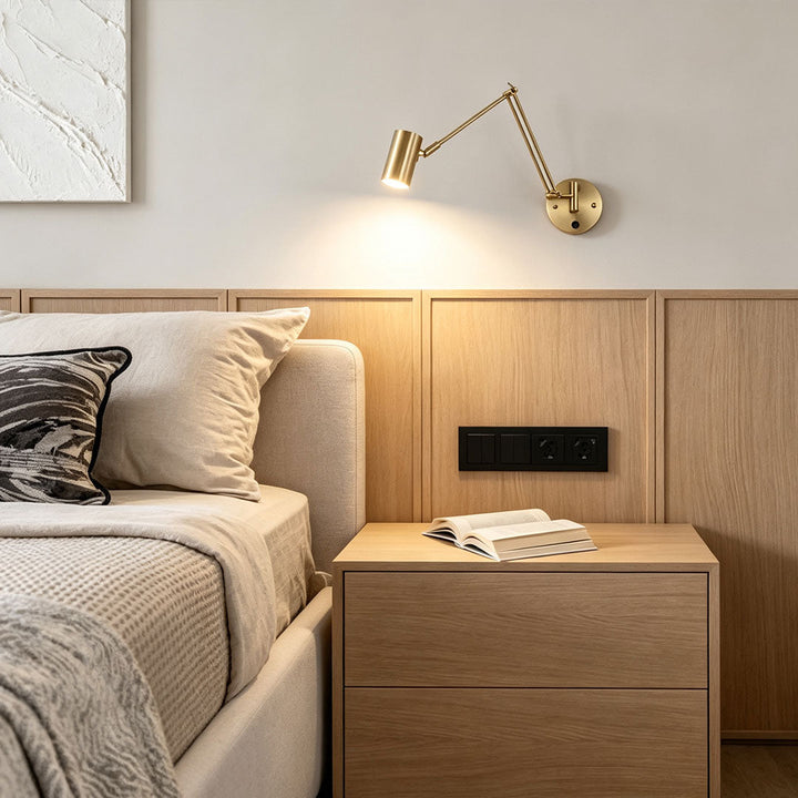 Justerbar Swing Arm Vägglampa Nordisk Minimalistisk LED-lampa