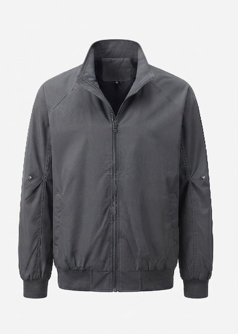 Herr Lätt Urban Blouson med Standing Krage, Elastisk Fåll, och Ärm Ficka