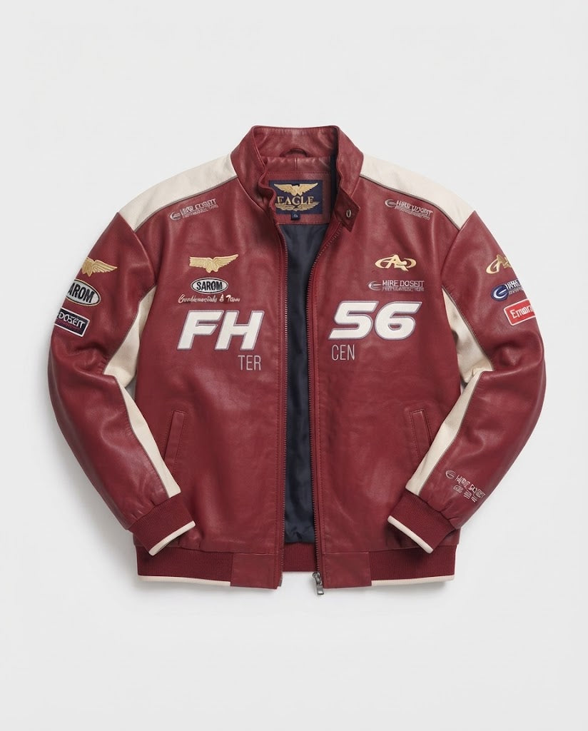 Herr Fashionable Konstläder Jacka med Praktisk Detaljer