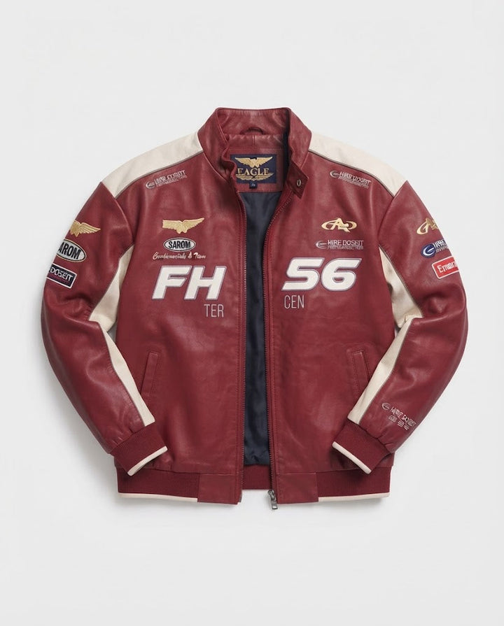 Herr Fashionable Konstläder Jacka med Praktisk Detaljer