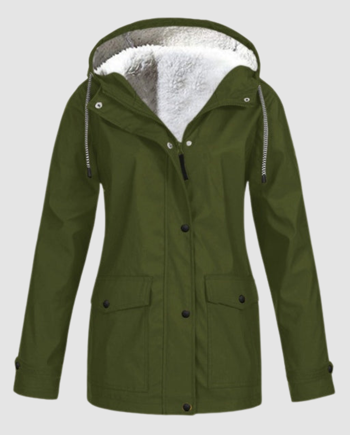 Vattentät Varm Fleece Jacka Dam