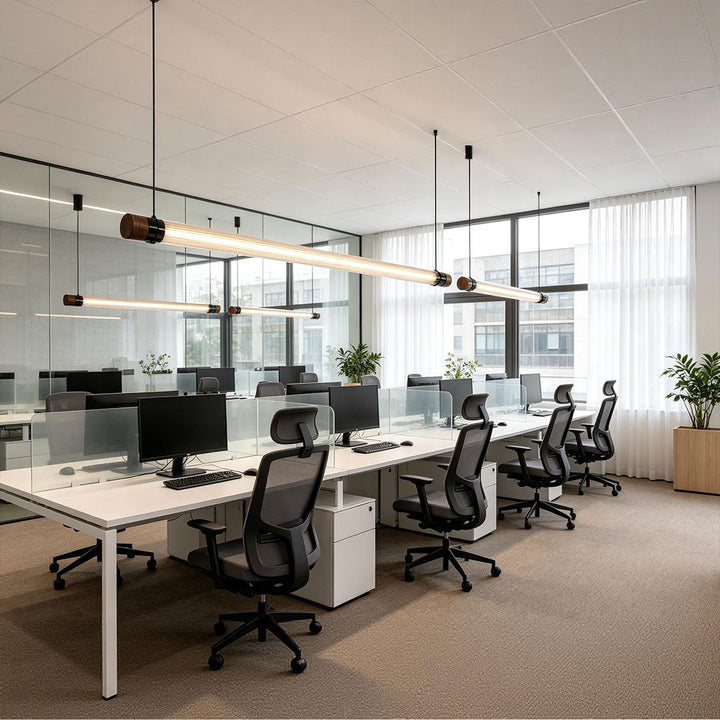 Modern linjär hängande belysning Enkel glas taklampa