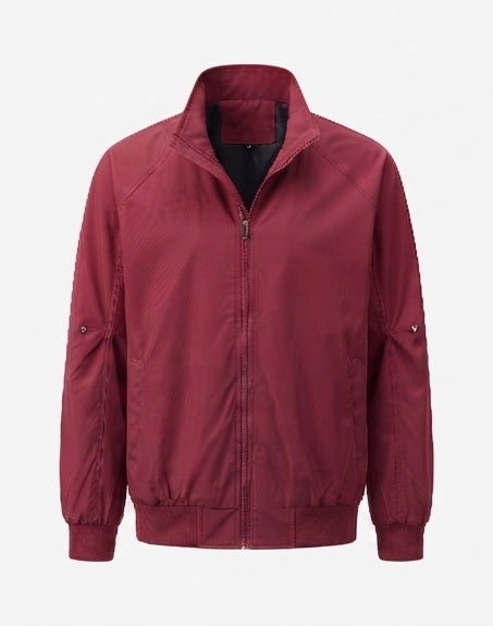 Herr Lätt Urban Blouson med Standing Krage, Elastisk Fåll, och Ärm Ficka