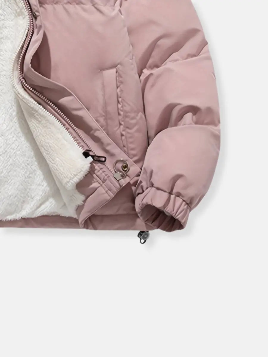 | värm Dragkedja vinterjacka komfort och Stil för kalla dagar