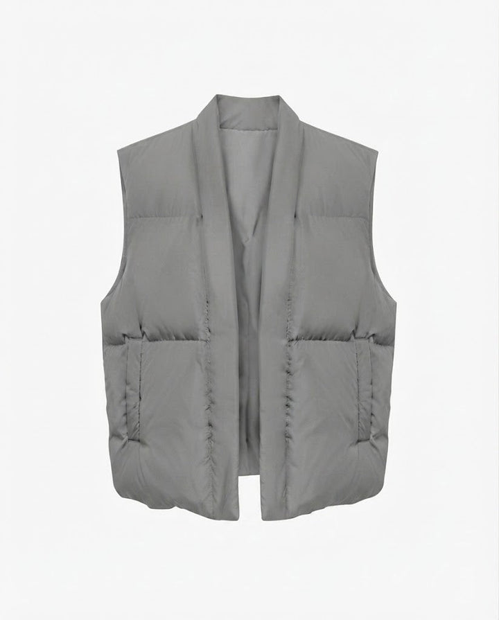 Dam Packable Lätt Quiltad Väst med Ergonomisk Shoulder Passform och Dold Two-Way Dragkedja
