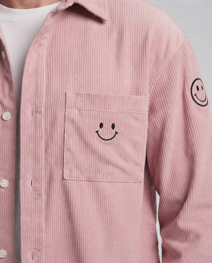 Herr Avslappnad Manchester Jacka med Avslappnad Design och Smiley Detalj