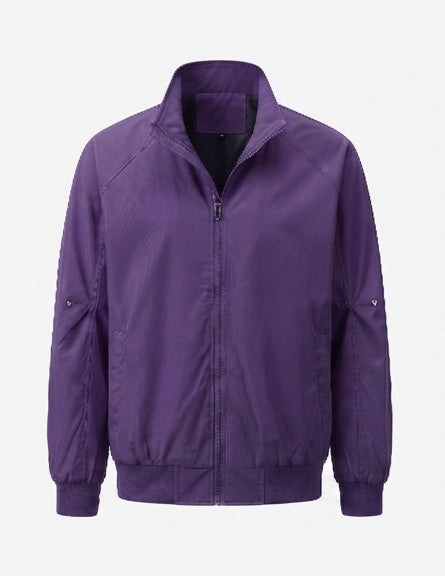 Herr Lätt Urban Blouson med Standing Krage, Elastisk Fåll, och Ärm Ficka