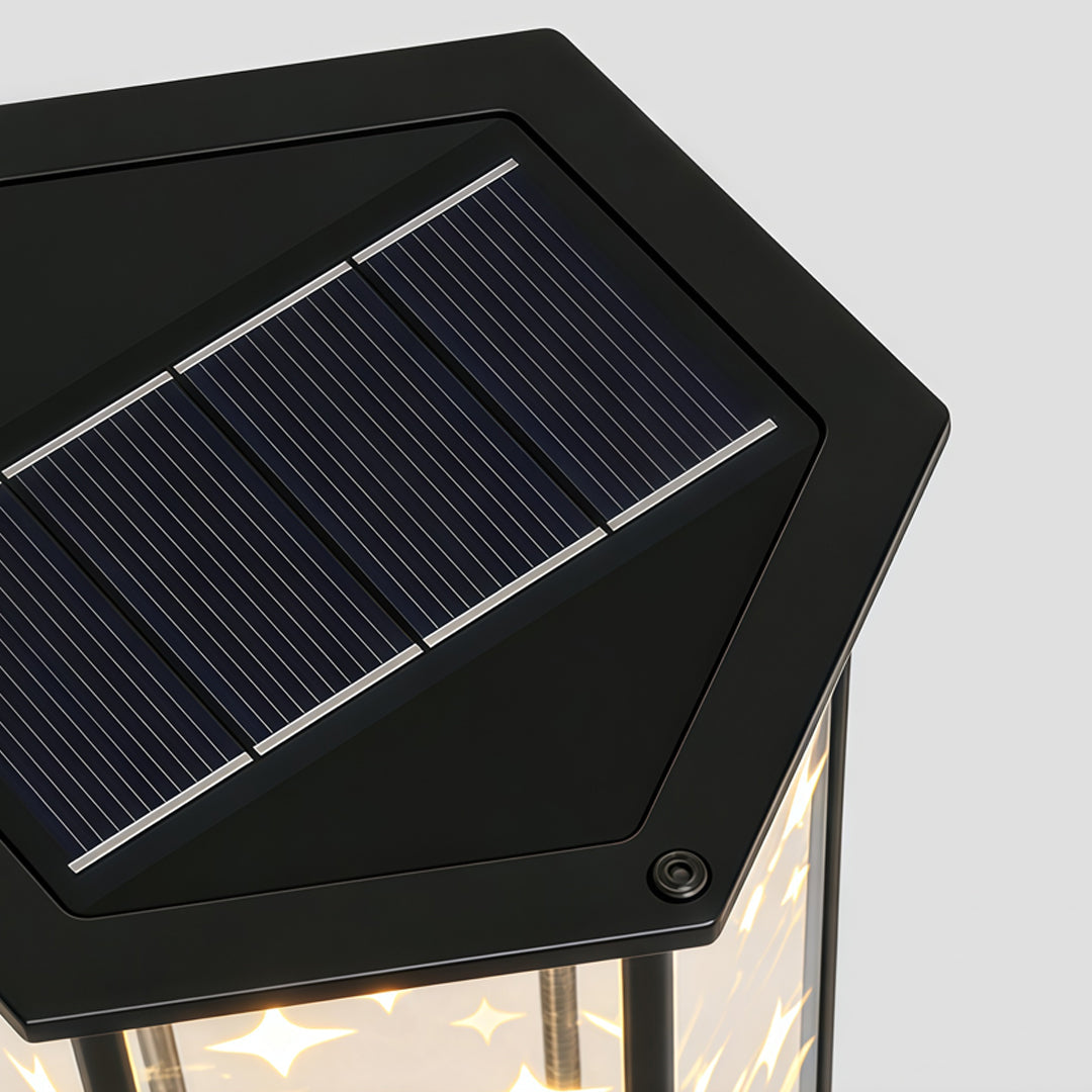 Bollard Solarlampa Modern Metall Utomhus Landskapsbelysning