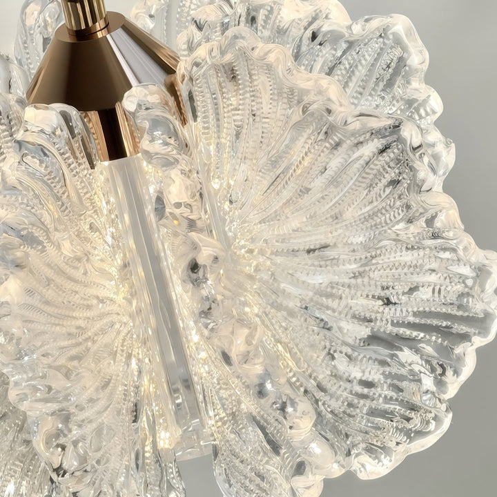 Petal Pendant Light Fransk Grädde-Stil Justerbar Taklampa