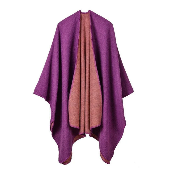 | värmer Poncho med Flowing Skärning