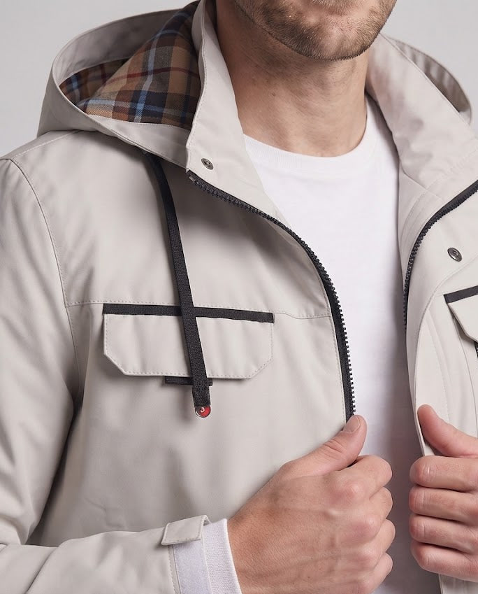 Herr Thermo-Field parka med Fusk Päls Huva och värming Teddy fleecefoder